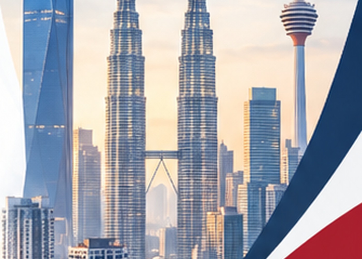Kuala Lumpur skyline featuring Merdeka 118, Petronas Twin Towers and KL Tower